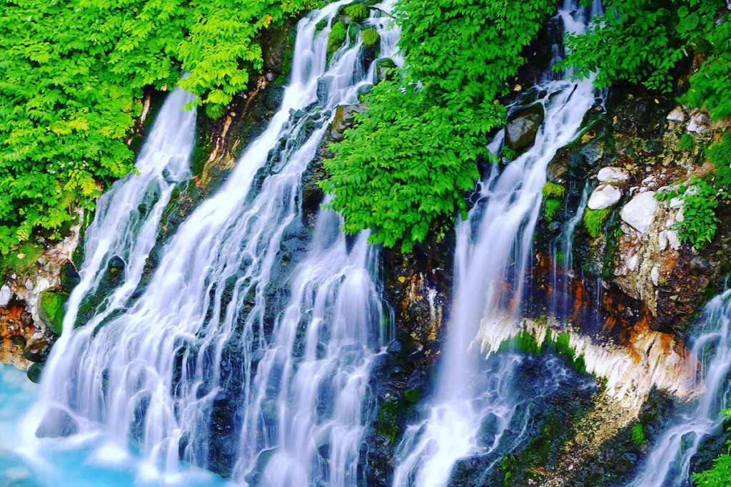 美瑛町の白ひげの滝